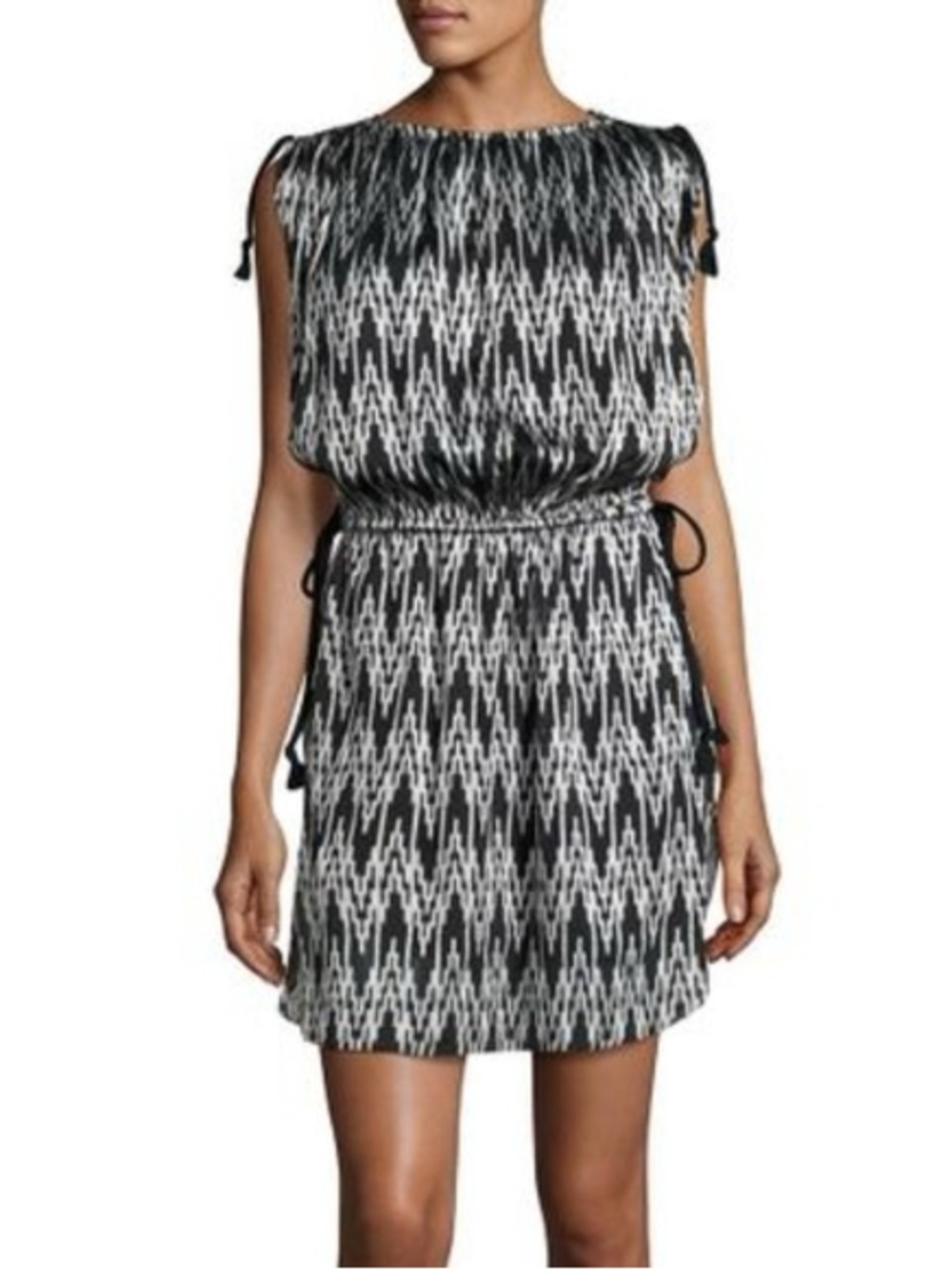 Isabel Marant
Tassel Tie Ikat Print Dress Black Silver size 40